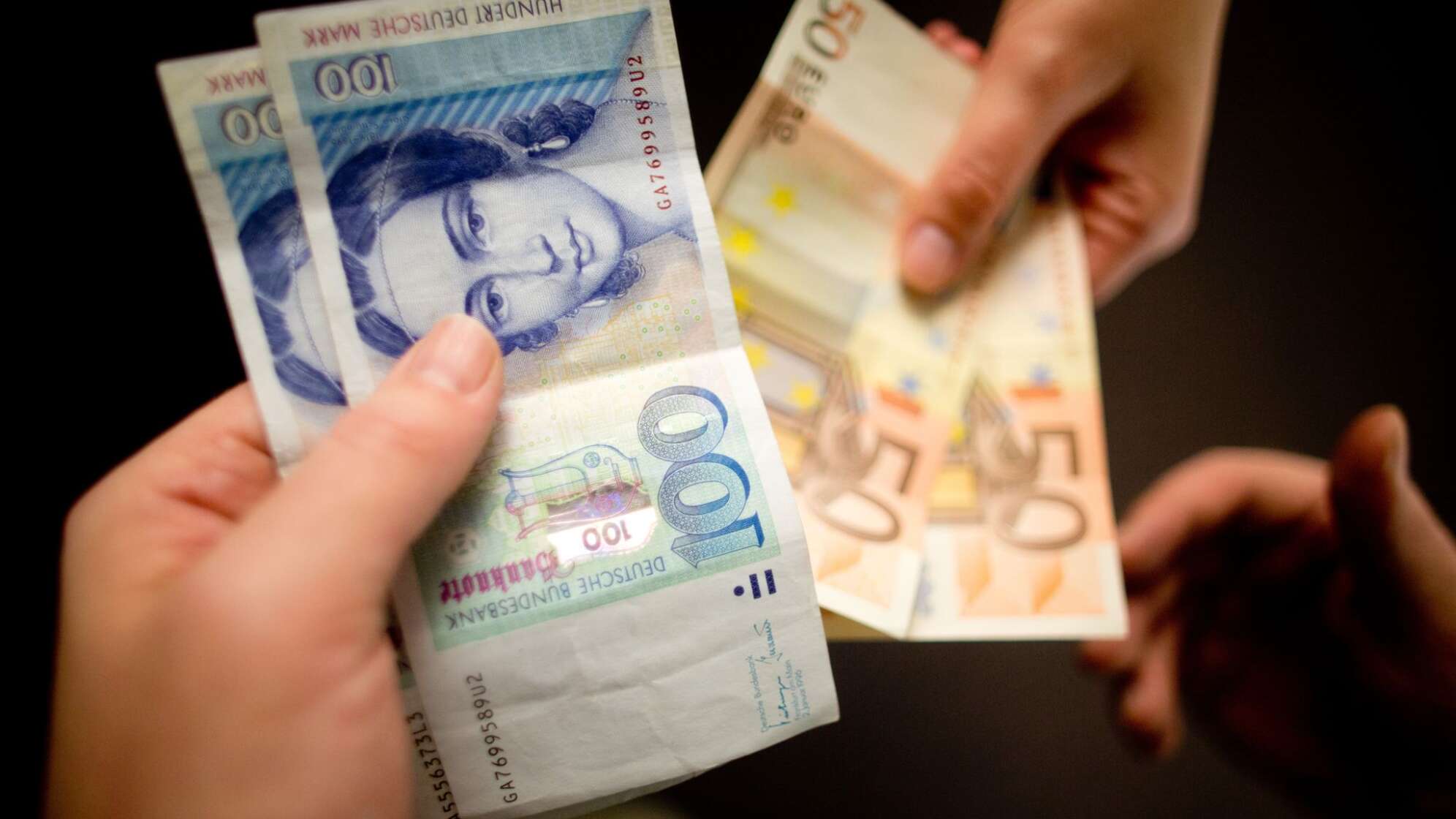 Umtausch D-Mark in Euro