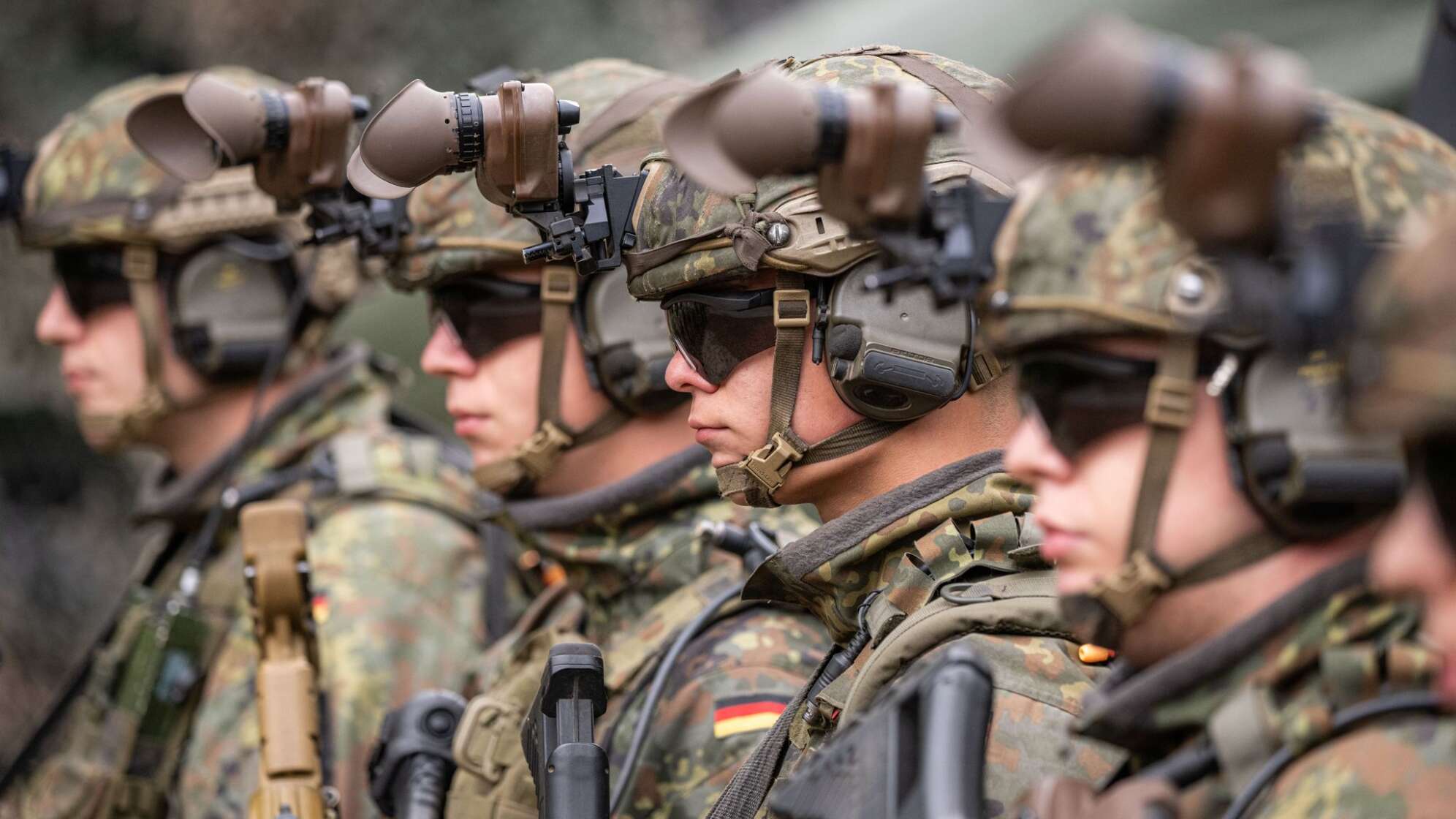 Bundeswehrsoldaten in Kampfausrüstung