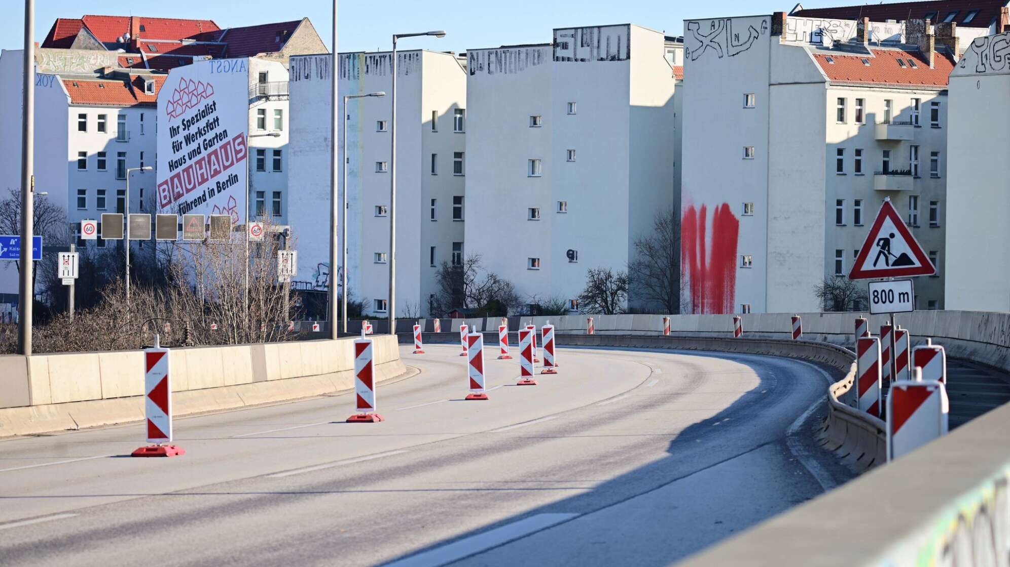 A100-Brücke gesperrt