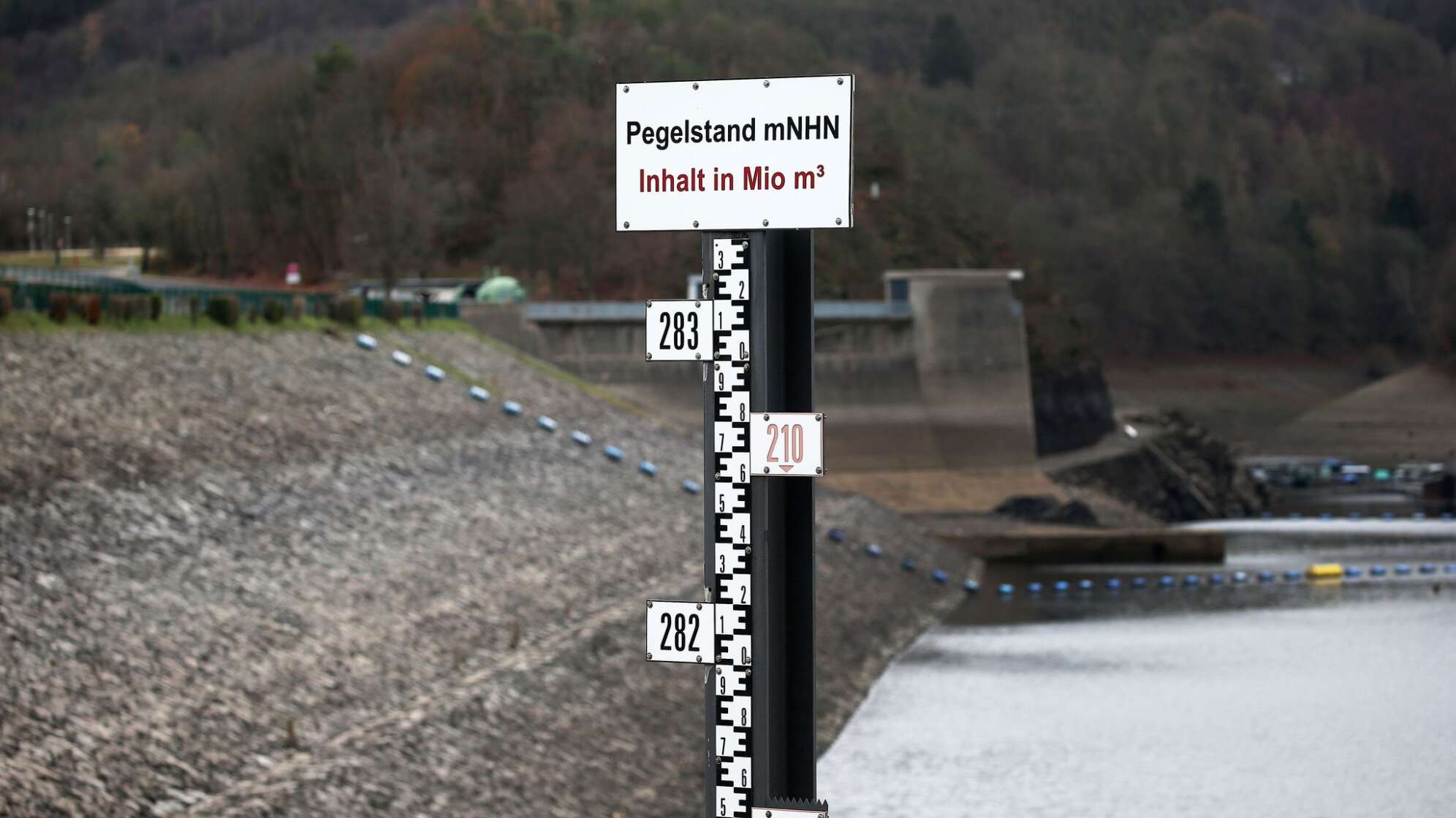 Niedriger Pegelstand
