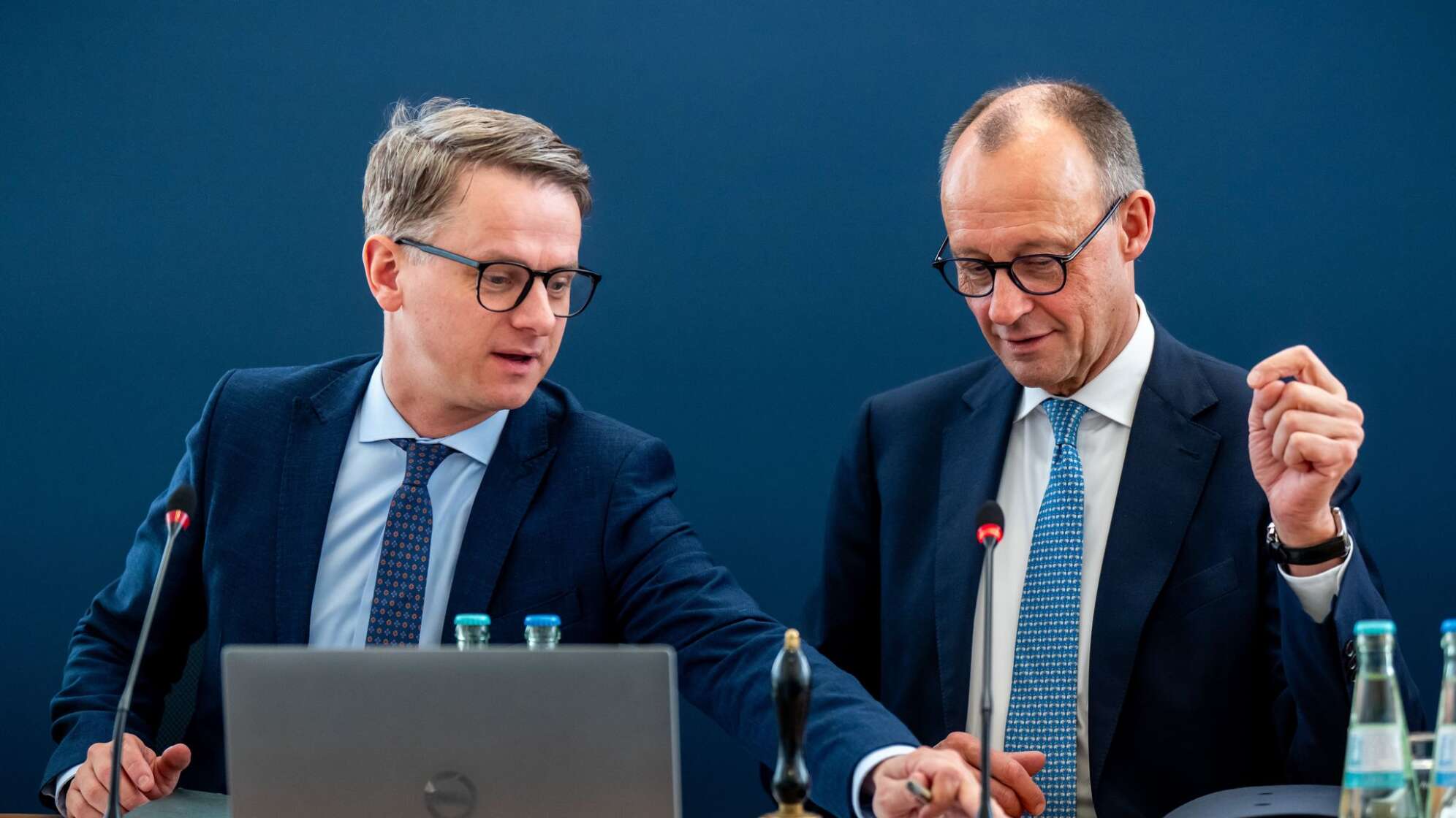 CDU-Generalsekretär Linnemann mit Parteichef Merz