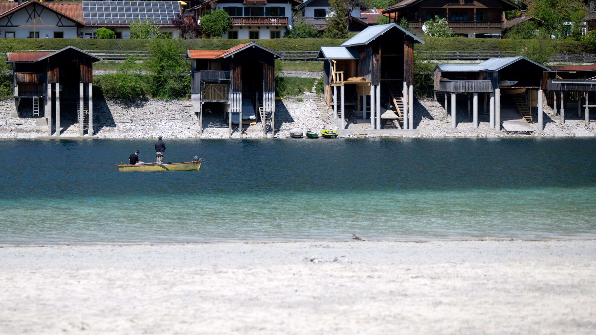 Niedrigwasser am Walchensee