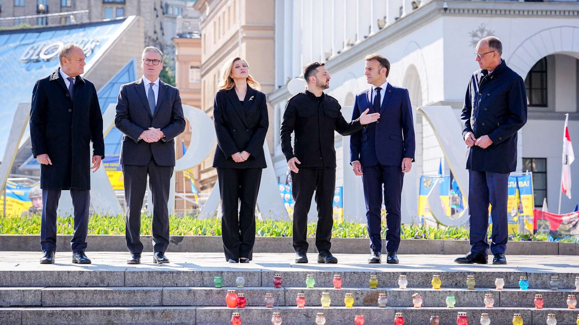 Merz, Macron, Starmer und Tusk in Kiew