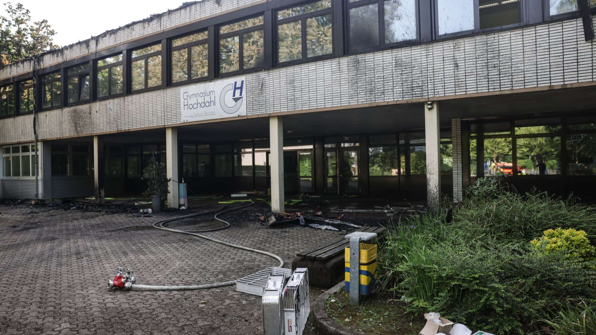 Feuer in Schulzentrum in Erkrath