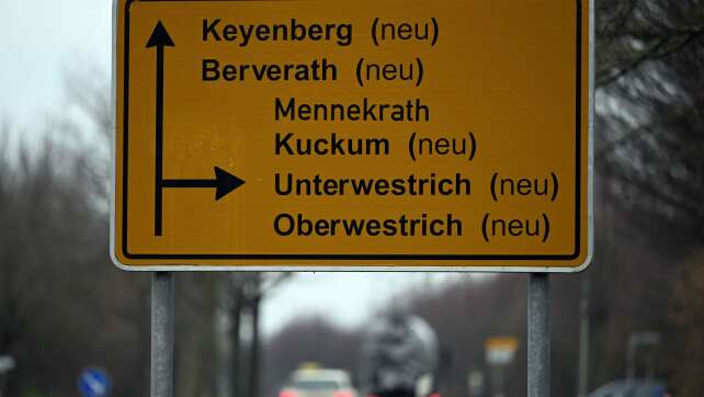 Dorfnamen am Garzweiler-Tagebau nach Umsiedlung angepasst