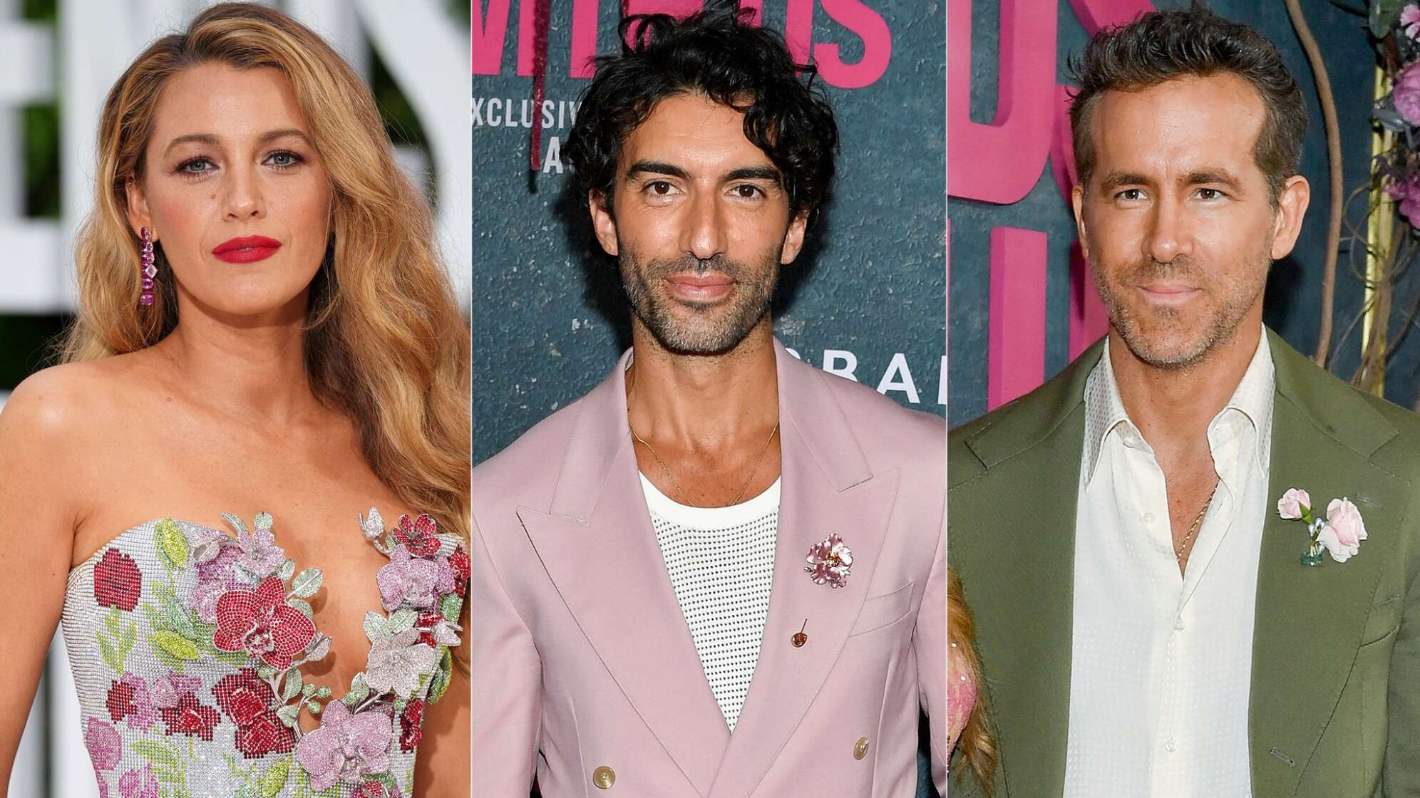 Blake Lively und Justin Baldoni und Ryan Reynolds
