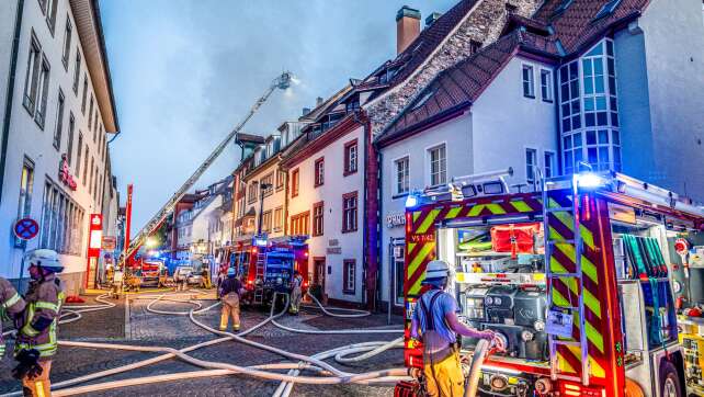 Großbrand in Altstadt von Villingen-Schwenningen
