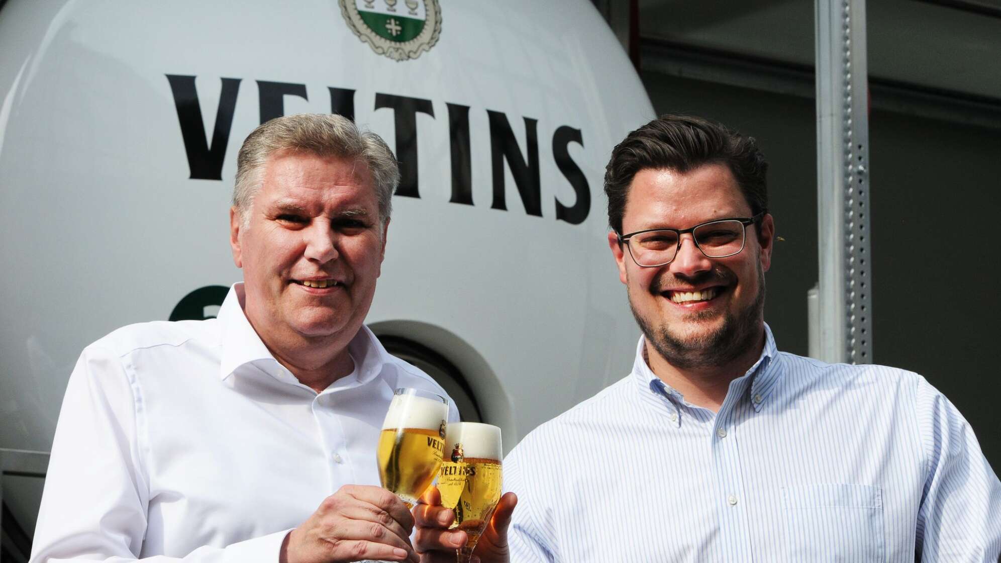Veltins-Vizechef Volker Kuhl und Fabian Veltins