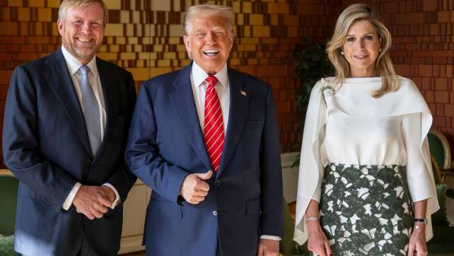 Trump hin und weg vom niederländischen Königspaar