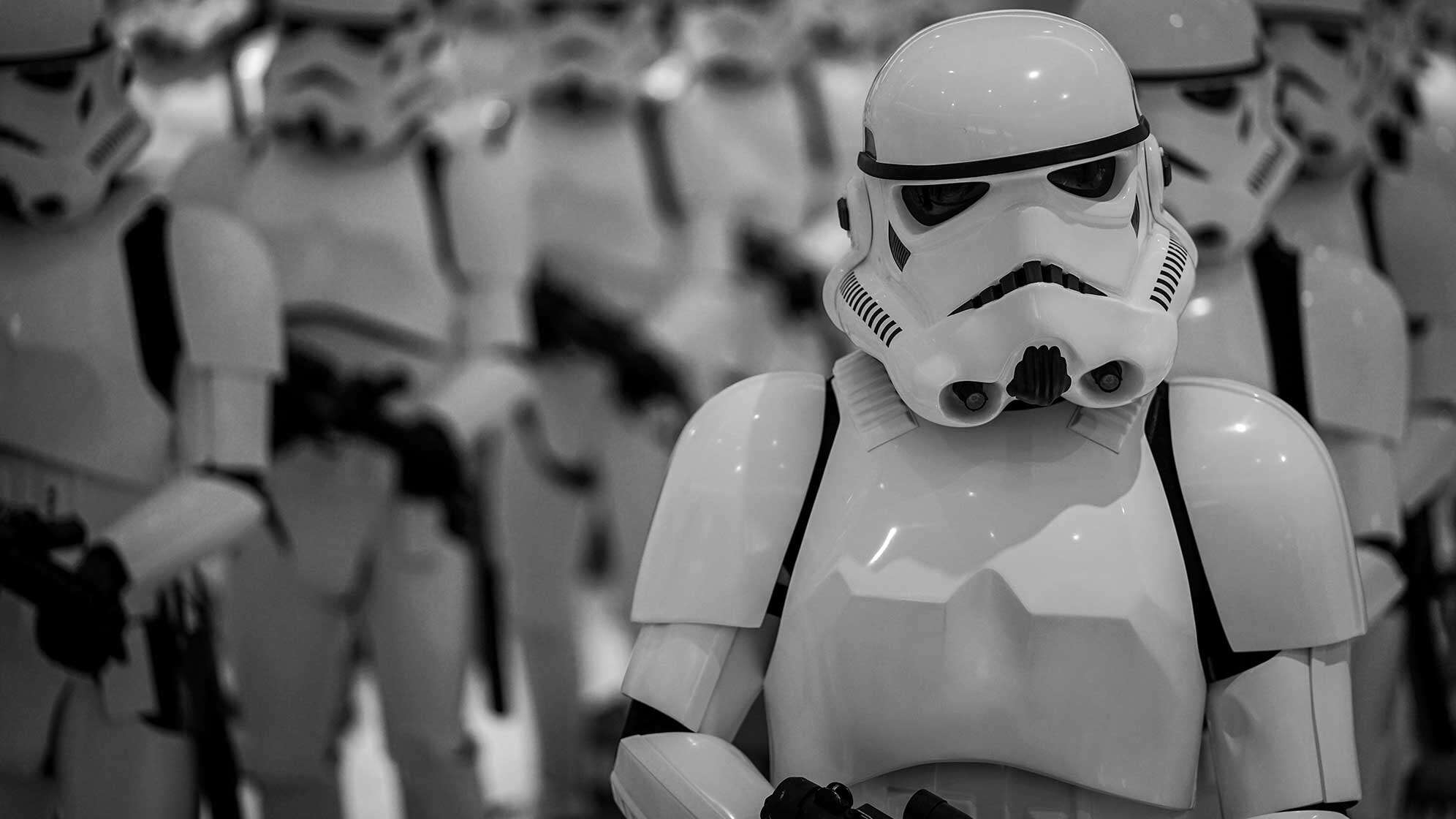 Ein Bild von Storm Troopern aus den "Star Wars"-Filmen.