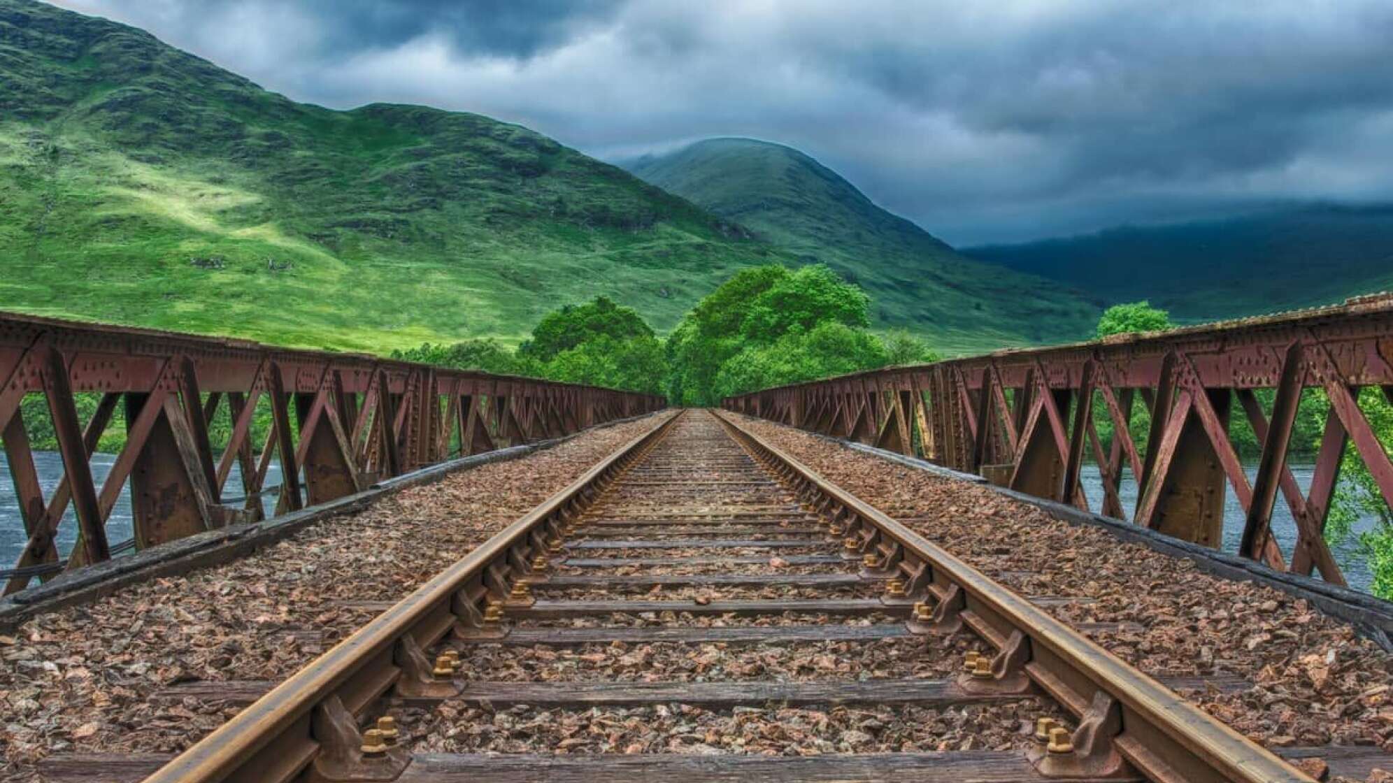 Bahngleise in Natur