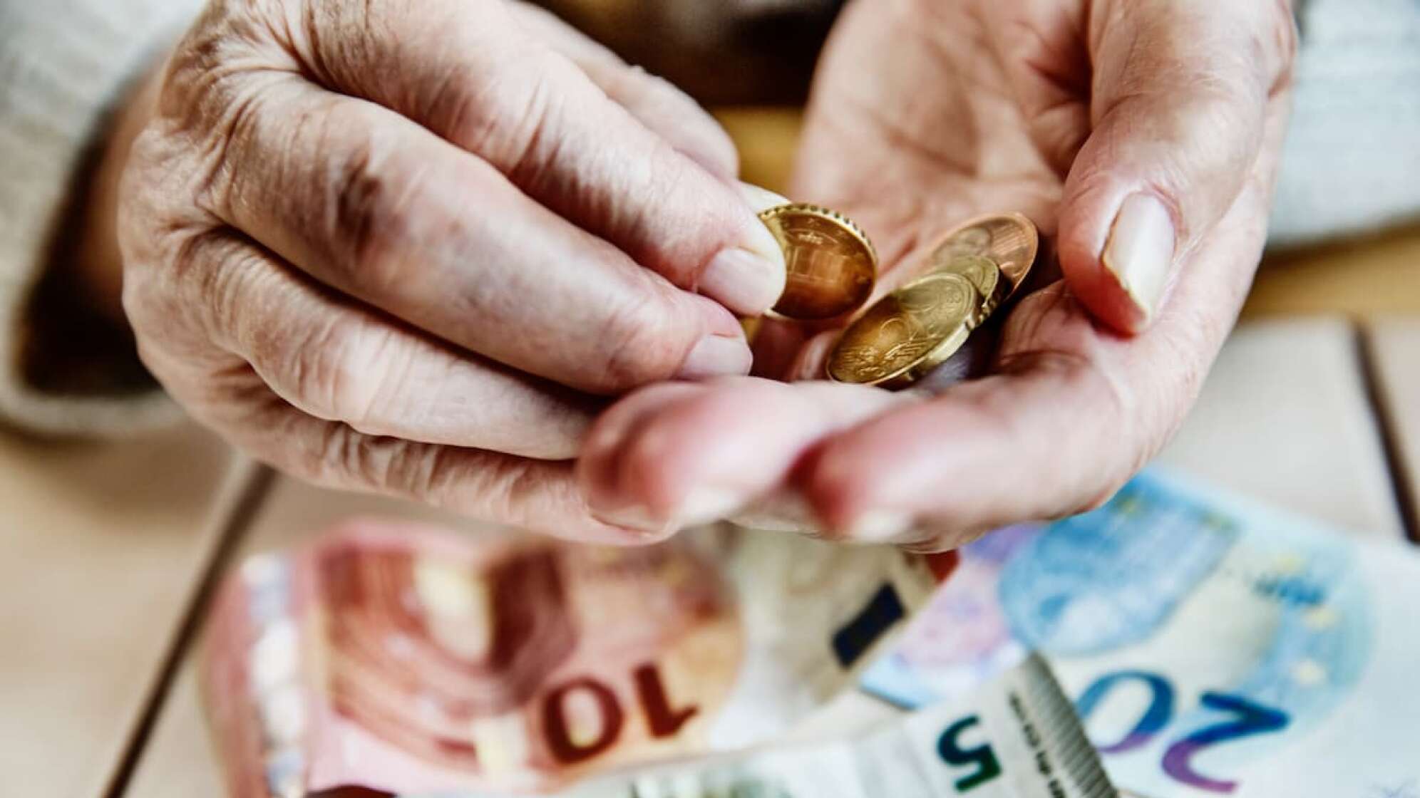Münzen, die gezählt werden
