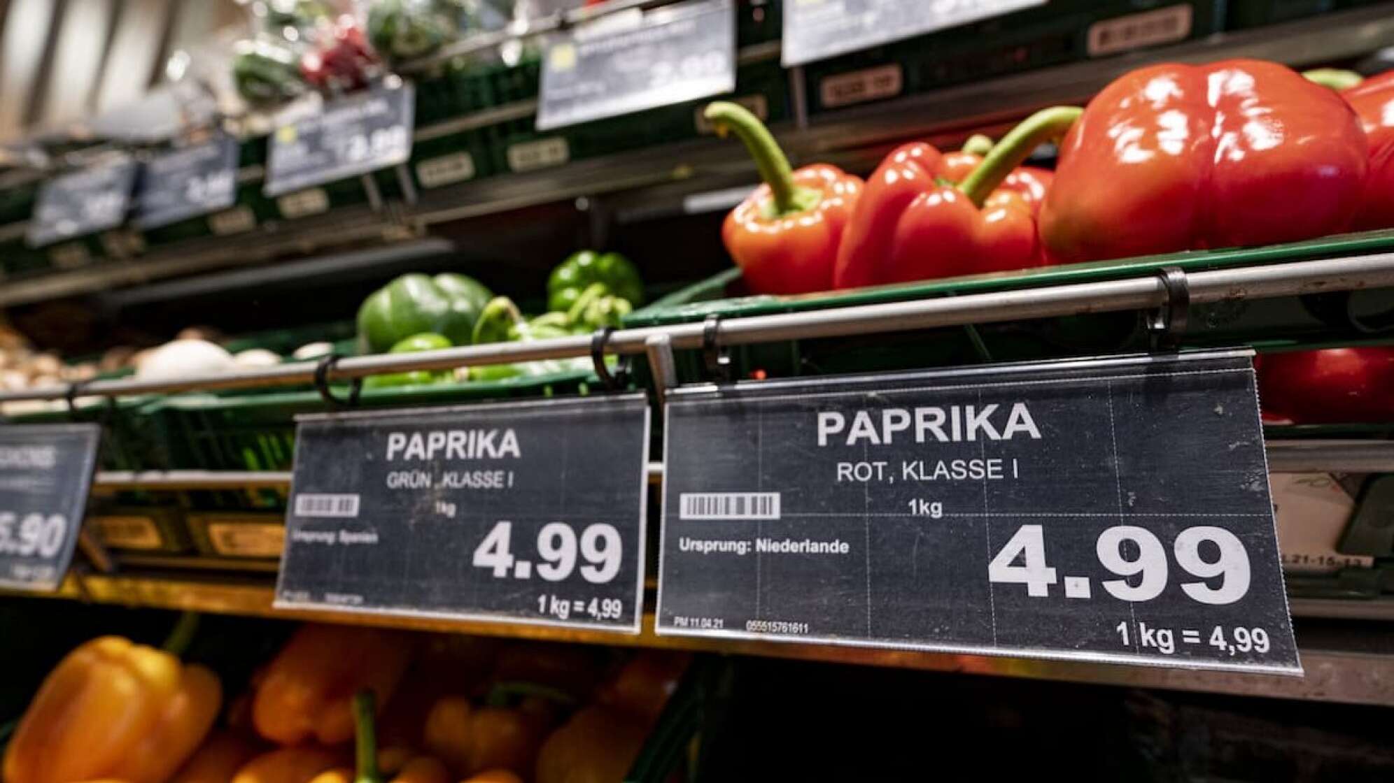 Gemüse im Supermarkt