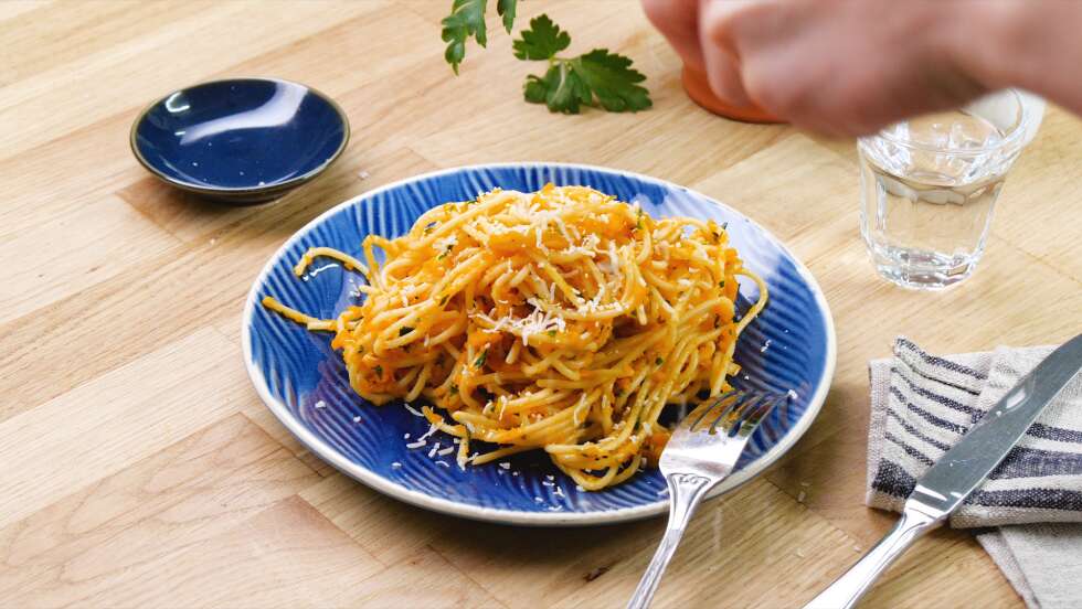 Osterrezept: Pasta mit Karottenpesto