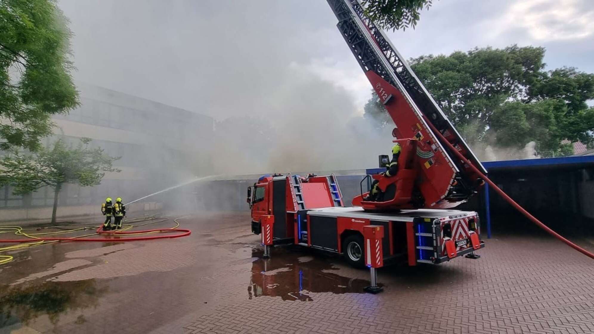 Brand in Realschule in Oberhausen