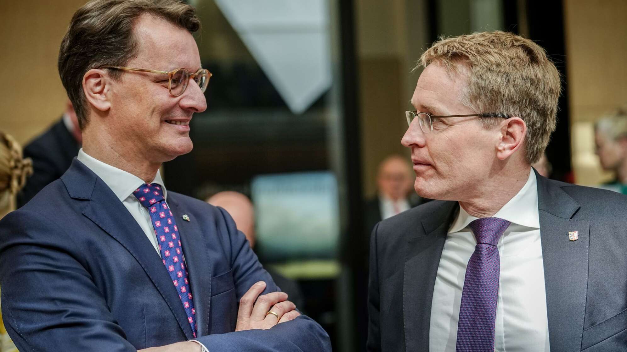 Gemeinsame Kabinettssitzung von Hendrik Wüst und Daniel Günther